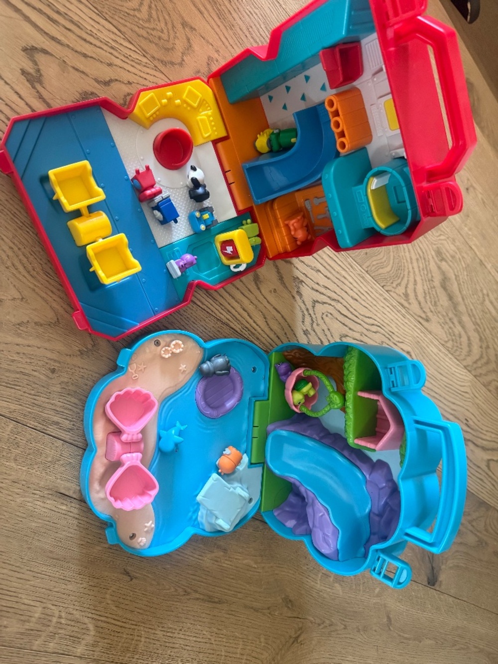 2x Lakeshore Carry Around Animal Town Playset Case